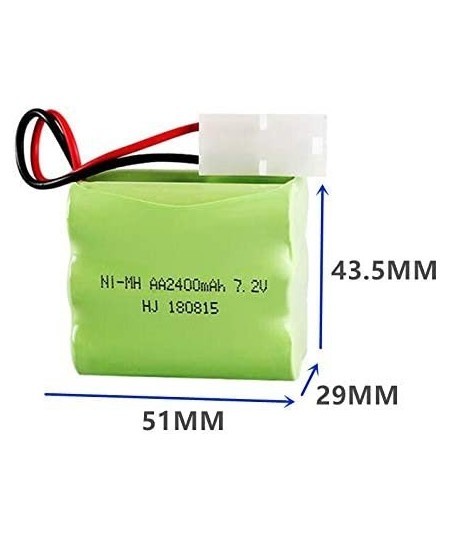 7.2V 2400mAh Rechargeable Ni-MH Battery AA Battery Pack with Standard Tamiya Connector for RC Car RC Truck Household Applianc...