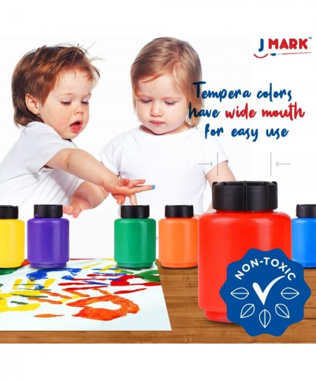 Washable Finger Paint Set for Toddlers – Set Includes 50-Sheet Large Paper Pad 6 Non Toxic Washable Tempera Paints and Art Sm...