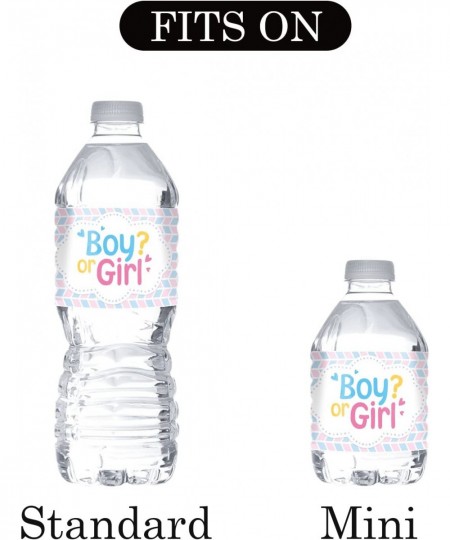 Boy or Girl Water Bottle Stickers / Gender Reveal Bottle Wrappers / Baby Shower / He or She / Birthday Party Water Labels Sup...