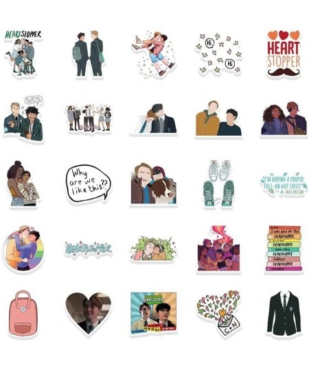 Heartstopper stickers | 50Pcs Heartstopper BL Stickers Hot TV Series Anime for Water Bottles Car Laptop Luggage Skateboard Mo...