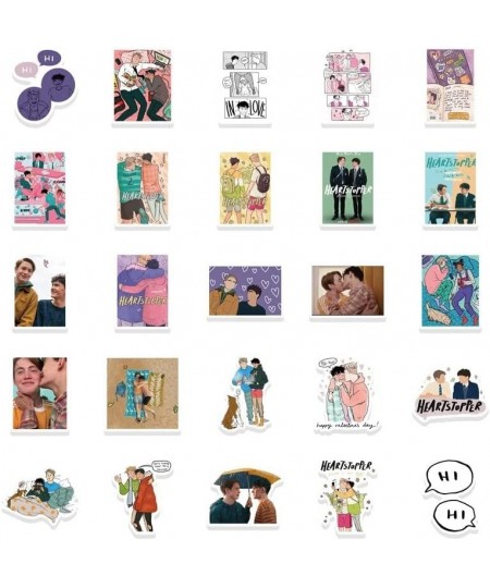 Heartstopper stickers | 50Pcs Heartstopper BL Stickers Hot TV Series Anime for Water Bottles Car Laptop Luggage Skateboard Mo...