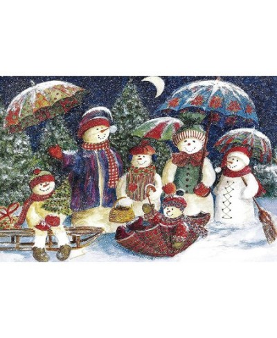 100 Piece Puzzles for Kids Christmas Smowman Family Puzzles for Kids Ages 4-8 3-5 8-10 100 Piece Christmas Jigsaw Puzzles Edu...