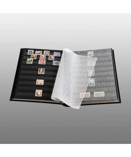 Prophila Metallic Edition Stamp Album (New) 60 Black Sides Padded Silver Cover $67.45 - Collectible Postage Stamps