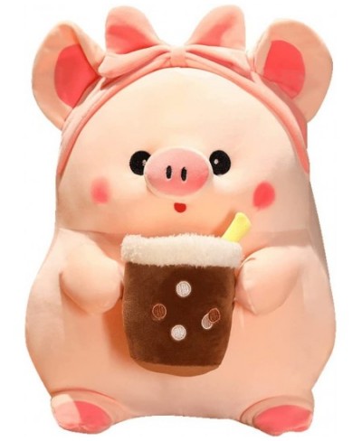 Cute Boba Pig Stuffed Pigglet Toy Adorable Milk Tea Piggy Plush Japanese Anime Pig Plushie Dolls Soft Pig Hugging Body Pillow...