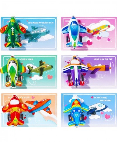 30 Sets Valentines Day Cards Planes Valentine's Greeting Cards with Pull Back Planes Toy Valentines Day Exchange Gifts Party ...