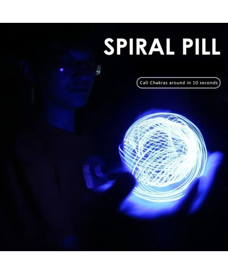 Luminous Spiral Pill Electric Toy Flashing Rasengan Toy Spiral Pill Generator Rotating Floating Toy for Boys Girls Teenagers ...