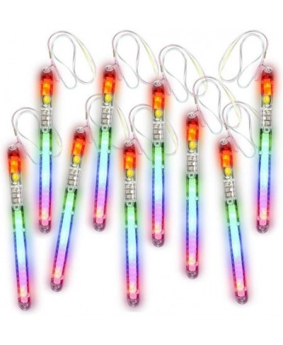 Light Up Police Wands Set of 12 Flashing LED Wand Sticks with Lanyards Thrilling Light Show Batteries Included Fun Birthday P...