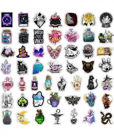 200Pcs Witchy Stickers Apothecary Aesthetics Vintage Mystery Stickers Water Bottle Laptop Sticker Pack Magic Book Tarot Cards...