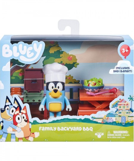 Dad Backyard BBQ - Bandit 2.5" Figure with Backyard Playset Multicolor 13030 $23.82 - Play Figure Playsets