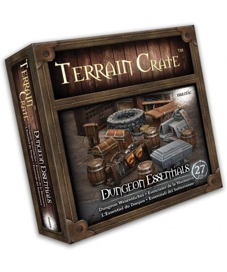 Terrain Crate - Dungeon Essentials Medium Size Set | Highly-Detailed 3D Miniatures | Pre-Assembled Scenery Tabletop Game Acce...