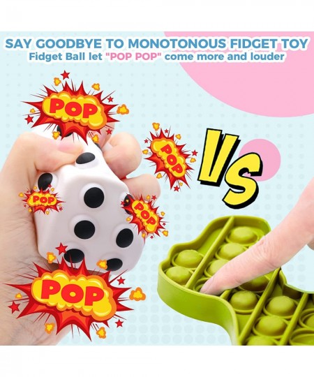 Pop Dice Stress Balls Fidget Toys Fidget Dice Ball Pop Dice Squeeze Ball Dice Poppet Ball Push Bubble Dice Squishy Dice Fidge...