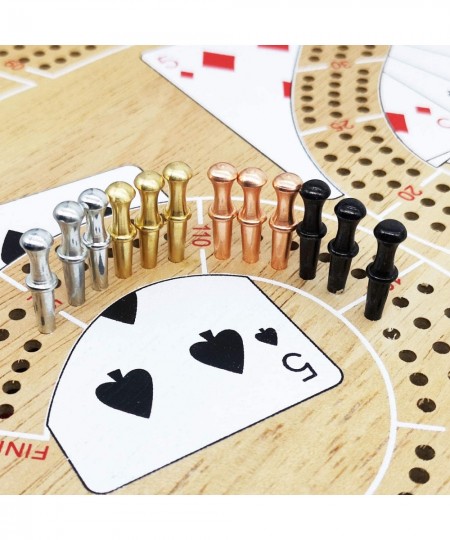 Metal Cribbage Pegs in Four Fit 1/8 Holes with Drawstring Storage Pouch $16.54 - Game Accessories