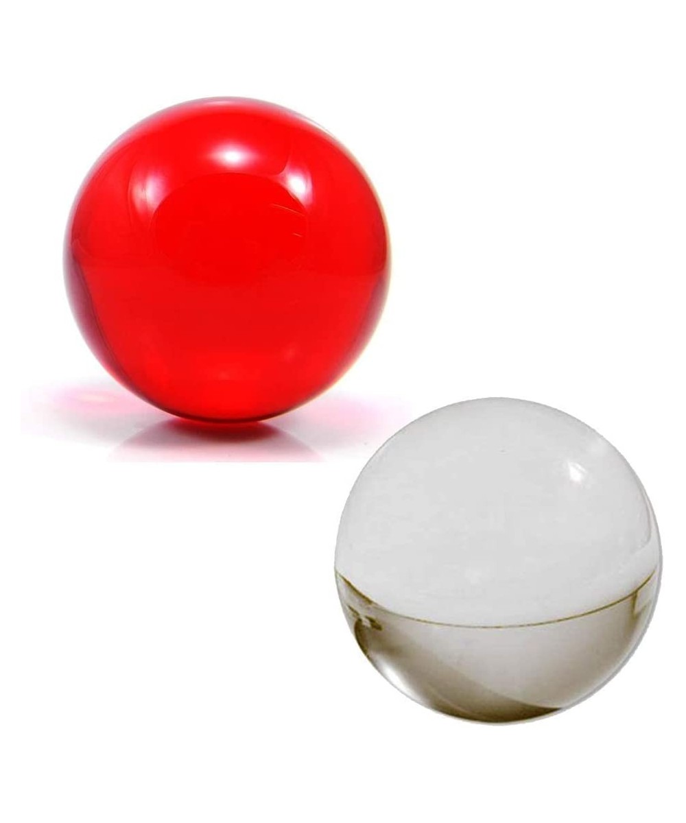 Promotion - Buy Ruby Red and Clear of Dawson Juggling Clear Acrylic Contact Juggling Ball - Appx. 3" - 75mm $58.09 - Juggling...