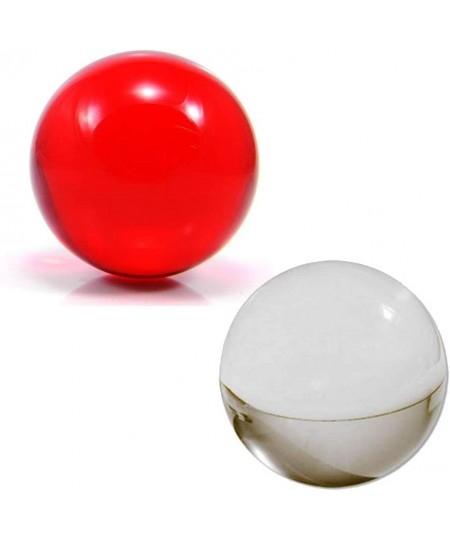 Promotion - Buy Ruby Red and Clear of Dawson Juggling Clear Acrylic Contact Juggling Ball - Appx. 3" - 75mm $58.09 - Juggling...