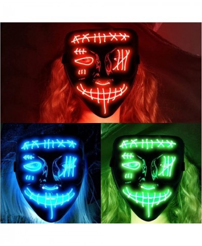 3 PACK Halloween Scary Mask LED Mask LED Purge Mask LED Light Up Mask for Halloween Costume. (style5) $29.56 - Kids' Dress-Up...