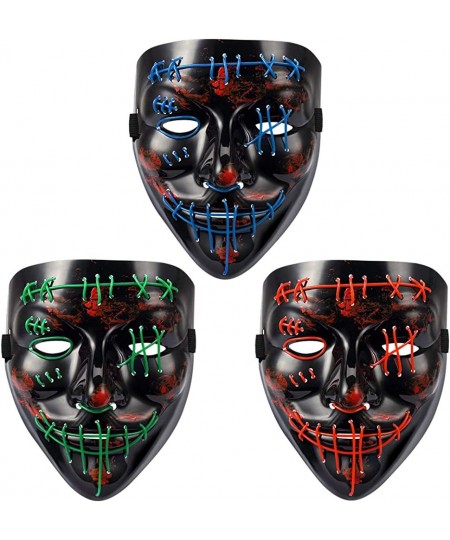 3 PACK Halloween Scary Mask LED Mask LED Purge Mask LED Light Up Mask for Halloween Costume. (style5) $29.56 - Kids' Dress-Up...