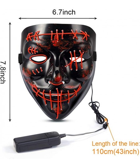 3 PACK Halloween Scary Mask LED Mask LED Purge Mask LED Light Up Mask for Halloween Costume. (style5) $29.56 - Kids' Dress-Up...