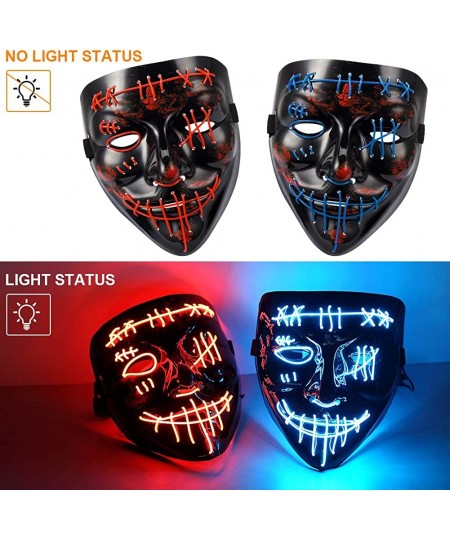 3 PACK Halloween Scary Mask LED Mask LED Purge Mask LED Light Up Mask for Halloween Costume. (style5) $29.56 - Kids' Dress-Up...