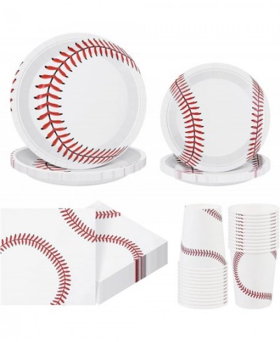 120 Pieces Baseball Birthday Party Supplies Include 48 Baseball Paper Napkins 24 Baseball Paper Cups and 48 Baseball Paper Pl...