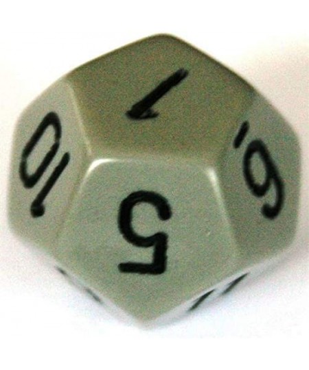 Polyhedral 7-Die Opaque Dice Set - Grey with Black $15.50 - Game Accessories