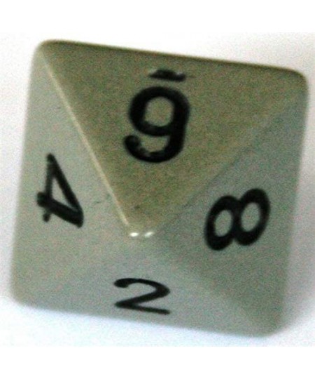 Polyhedral 7-Die Opaque Dice Set - Grey with Black $15.50 - Game Accessories