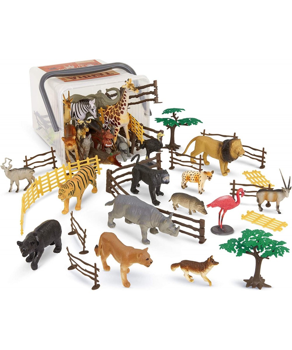 Jungle World Animal Playset - Educational Toys for 3+ Year Old Kids - Realistic Animal Figurines and Accessories (60 Pieces) ...