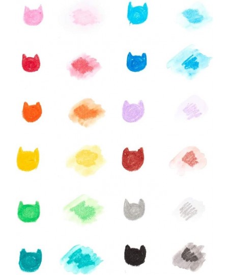 Cat Parade Gel Crayons - Set of 12 Cute Cat-Themed Twistable Crayons for Kids Pack of 12 Vibrant Colors Sketch with Smooth Gl...