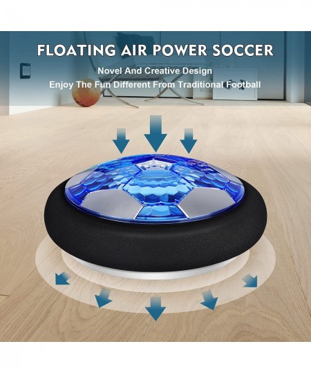 Hover Soccer Ball Set with 2 Goals Rechargeable Indoor Air Floating Soccer Ball with LED Light and Foam Bumper Perfect Birthd...