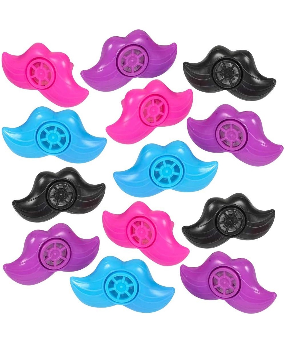 Mustache Lip Whistles for Kids Bulk Pack of 48 Durable Plastic Noise Maker Party Whistles Bright Assorted Colors Birthday Par...