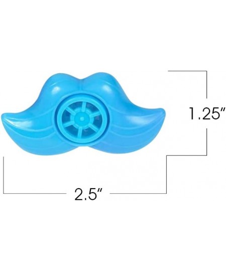 Mustache Lip Whistles for Kids Bulk Pack of 48 Durable Plastic Noise Maker Party Whistles Bright Assorted Colors Birthday Par...