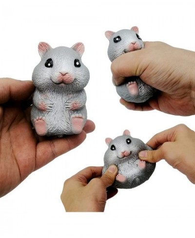 Adult Children Decompression Ball Cute Hamster fingertip Toy Anti-Stress Sensory Ball Relieve Tension Squeeze Toy Gift (Grey ...