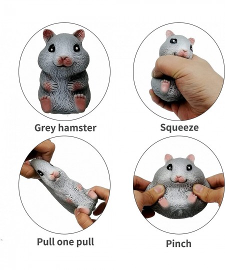 Adult Children Decompression Ball Cute Hamster fingertip Toy Anti-Stress Sensory Ball Relieve Tension Squeeze Toy Gift (Grey ...