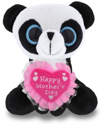 Happy Mother's Day Super Soft Sparkling Big Eye Panda Bear Plush - Cute Stuffed Animal with Pink Heart Message for Best Mommy...