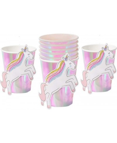 Unicorn Party Cups (Set of 10) - Party Cups For Unicorn Party Birthday Party Baby Shower - Unicorn Party Supplies | 9oz Iride...