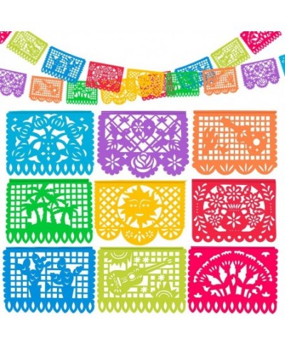 5 Packs Plastic Mexican Party Banners 90 FT Mexican Fiesta Hanging Banners Flags for Party Decorations Supplies $38.81 - Kids...