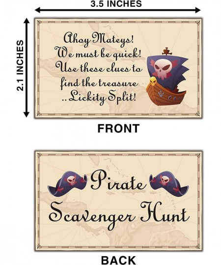 Halloween Pirate Treasure Hunt Clues Game Cards Birthday Party Scavenger Hunt Card Game(21 Cards With Colourful Envelopes) Ou...