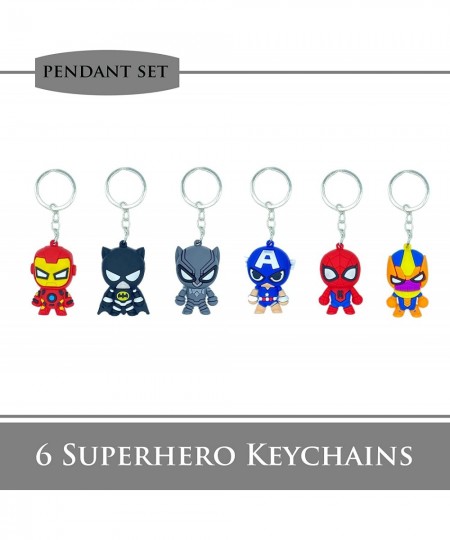 Mini Super Hero Figurines Toy Sets for Kids Birthday Party Cupcake Topper Supplies Toys Boy's Hero Toys Set Superheroes Theme...