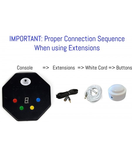 Quiz Answer Game Buzzer Standalone System w/ LED Light Buttons 15ft Extension Cables (4-Pack Extension) $26.14 - Electronic L...