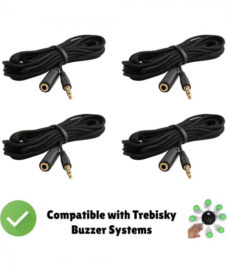 Quiz Answer Game Buzzer Standalone System w/ LED Light Buttons 15ft Extension Cables (4-Pack Extension) $26.14 - Electronic L...