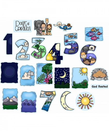 Days of Creation 23 PRECUT Felt Figure for Bible Felt/Flannel Board Stories Story Set Plus Lesson Guide and Activity Pages $3...