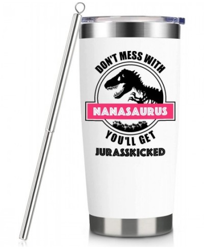 Nana Gifts From Grand kids Birthay Gifts For Nana From Grandaughter – 20 Oz Dinosaur Travel Cup Gift Set Christmas Presents F...