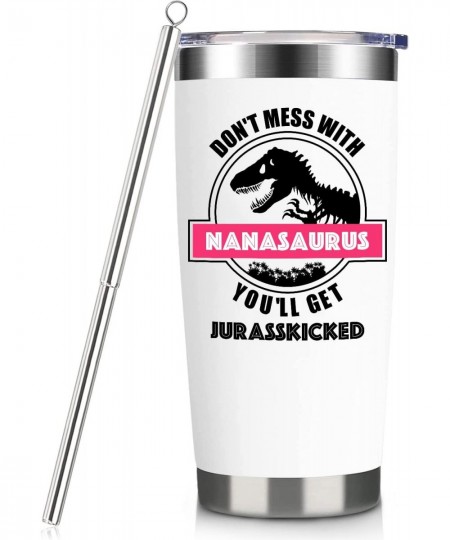 Nana Gifts From Grand kids Birthay Gifts For Nana From Grandaughter – 20 Oz Dinosaur Travel Cup Gift Set Christmas Presents F...