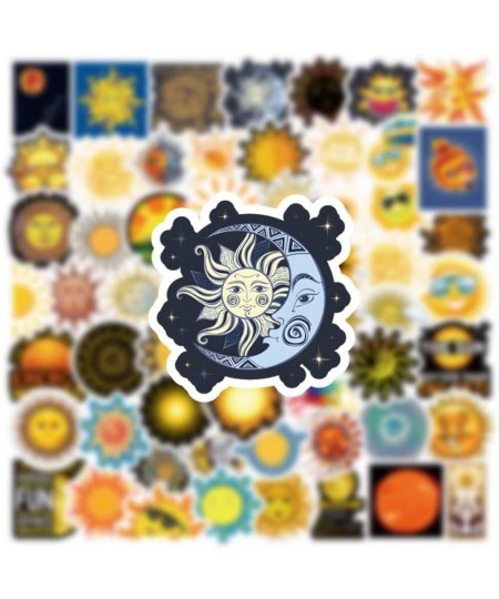 61Pcs Sun Emoticon Funny Sublime Stickers Pack Sunshine Cute Aesthetic Vinyl Waterproof Sticker Decals for Water Bottle Skate...