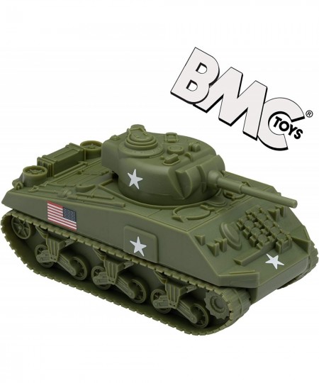 BMC WW2 Sherman M4 Tank - OD Green 1:32 Military Vehicle for Plastic Army Men $25.58 - Play Figure Vehicles