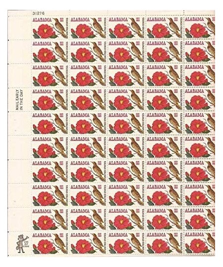 Alabama Sheet of 50 x 6 Cent US Postage Stamps Scott 1375 $18.29 - Collectibles Display & Storage