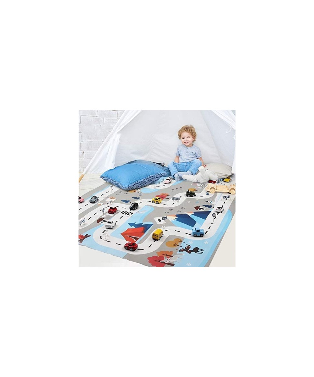 Baby Play Mat Road Carpet Children Play Mat Traffic Car Park Play Mat Waterproof Parking Lot Game Area for Child Educational ...