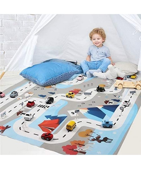 Baby Play Mat Road Carpet Children Play Mat Traffic Car Park Play Mat Waterproof Parking Lot Game Area for Child Educational ...