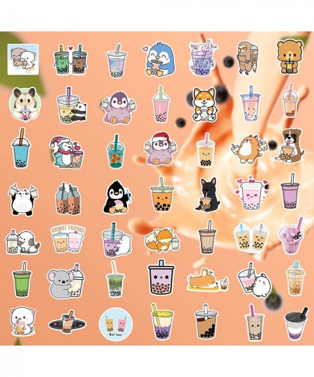 Boba Stickers 105PCS Kawaii Bubble Tea Stickers Drink Stickers Vinyl Cute Tea Stickers Gifts Asthetic Stickers Water Bottle S...