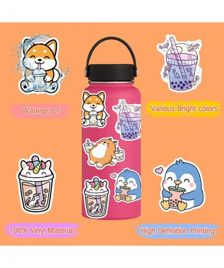 Boba Stickers 105PCS Kawaii Bubble Tea Stickers Drink Stickers Vinyl Cute Tea Stickers Gifts Asthetic Stickers Water Bottle S...