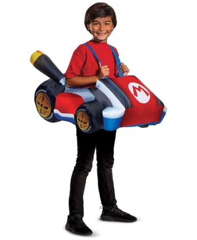 Super Mario Costume Inflatable Nintendo Mario Kart Outfit Kids Size Fan Operated Expandable Character Blow Up Suit $80.96 - K...